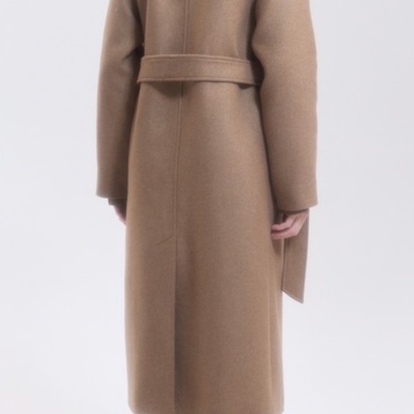 Women's Belted Wool Coat (80% wool) size L-XL, color Caramel - Picture 5 of 13